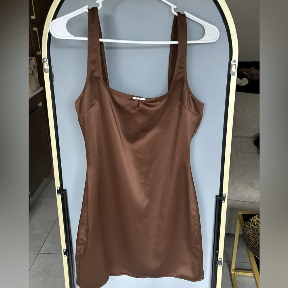 Zara Chocolate Brown Mini Dress